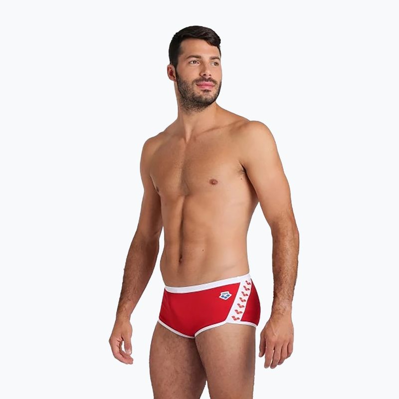 Pánske plavecké nohavičky arena Icons Swim Low Waist Short Solid red/white 4