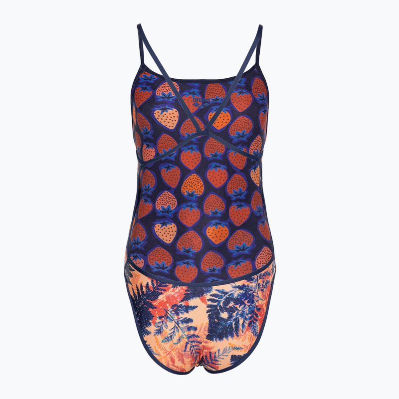 Dámske jednodielne plavky arena Reversible Swimsuit Challenge Back navy/multi 2