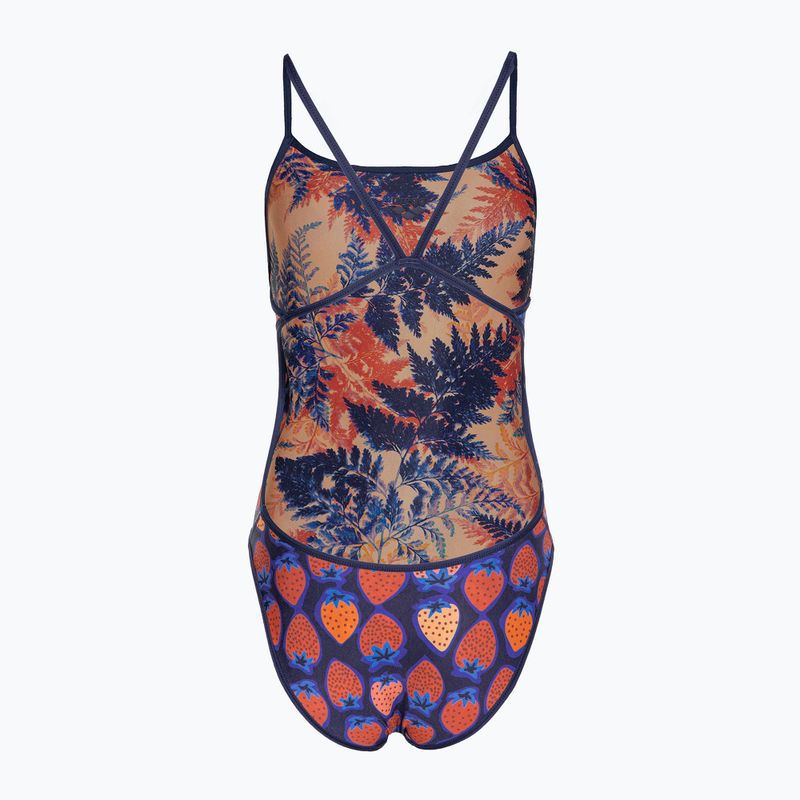 Dámske jednodielne plavky arena Reversible Swimsuit Challenge Back navy/multi 6