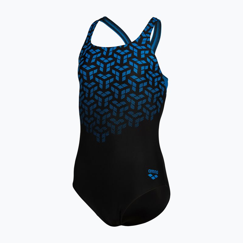 Detské jednodielne plavky arena Kikko V Swim Pro Back black/blue china 2