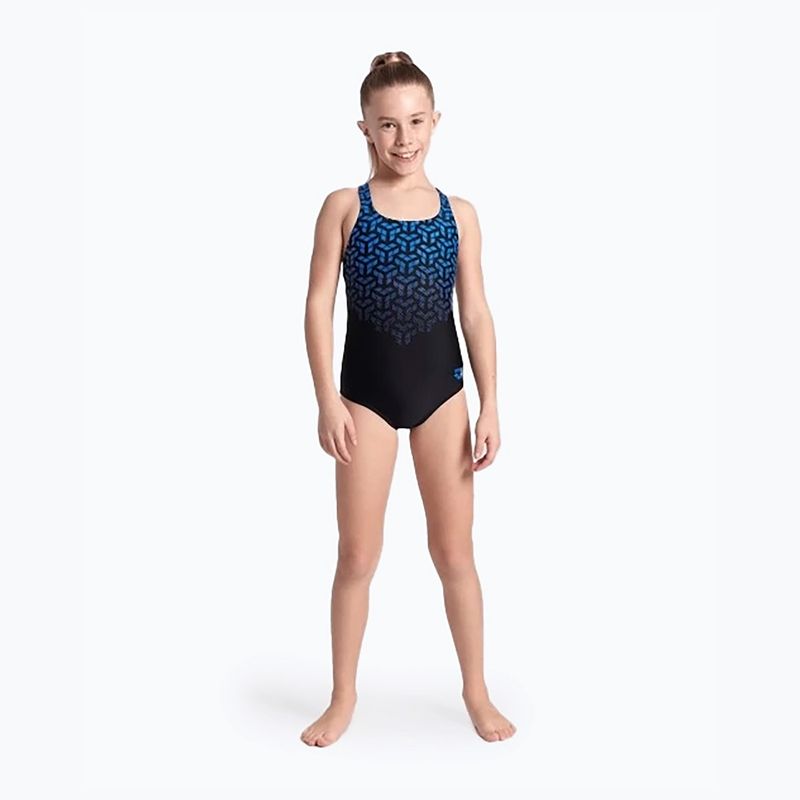 Detské jednodielne plavky arena Kikko V Swim Pro Back black/blue china 6