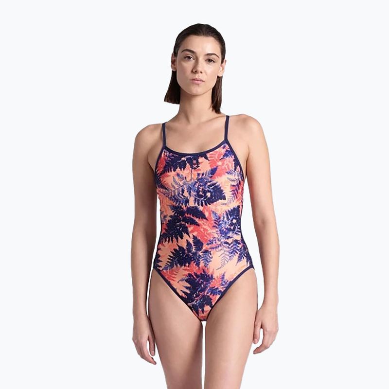 Dámske jednodielne plavky arena Reversible Swimsuit Challenge Back navy/multi 7