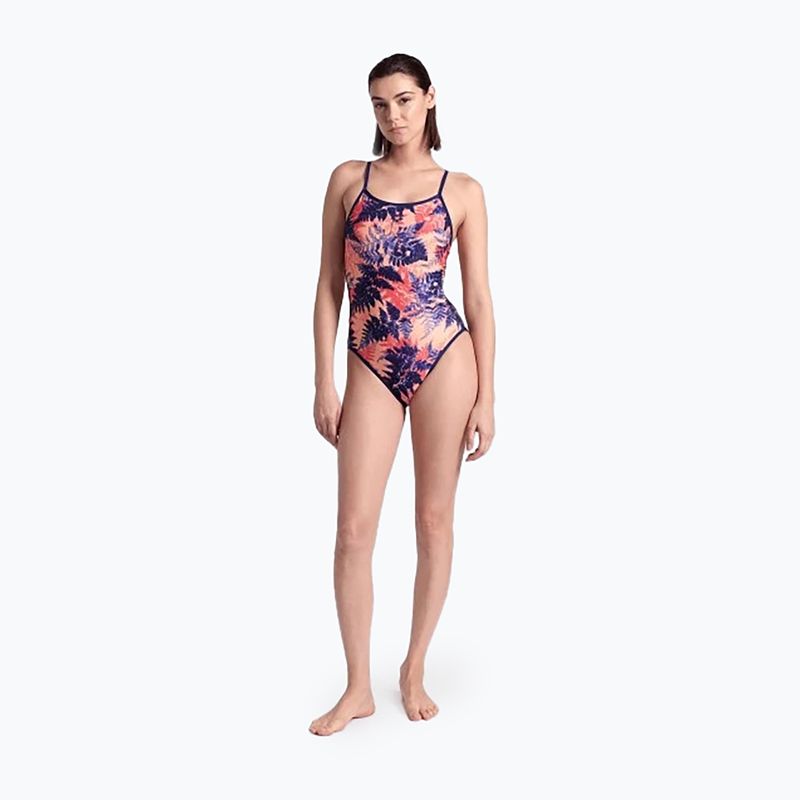 Dámske jednodielne plavky arena Reversible Swimsuit Challenge Back navy/multi 9
