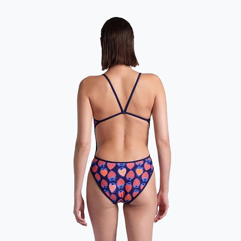 Dámske jednodielne plavky arena Reversible Swimsuit Challenge Back navy/multi 12