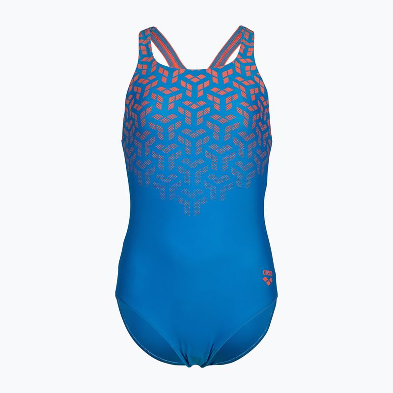 Detské jednodielne plavky arena Kikko V Swim Pro Back blue china/calypso coral