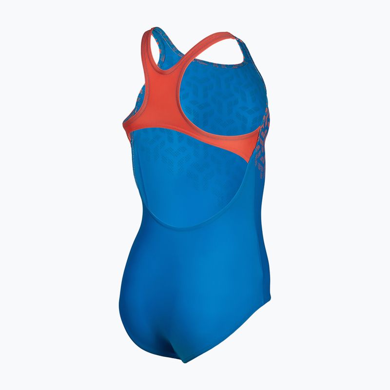 Detské jednodielne plavky arena Kikko V Swim Pro Back blue china/calypso coral 4