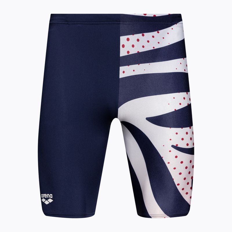 Pánske plavky arena Multi Stripes Swim Jammer navy/white multi