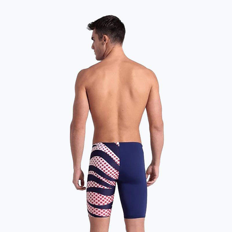Pánske plavky arena Multi Stripes Swim Jammer navy/white multi 7
