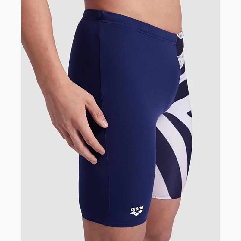 Pánske plavky arena Multi Stripes Swim Jammer navy/white multi 8