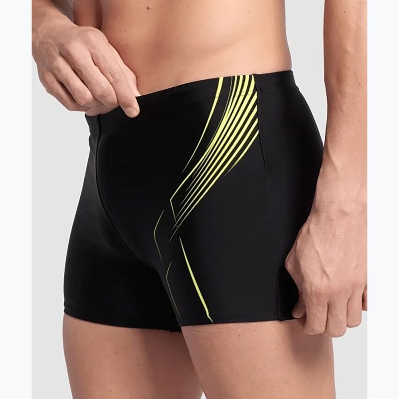 Pánske plavecké boxerky Arena Dive Swim Short black/soft green 4