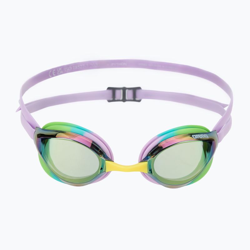 Plavecké okuliare Arena Python Mirror green/violet/green 2