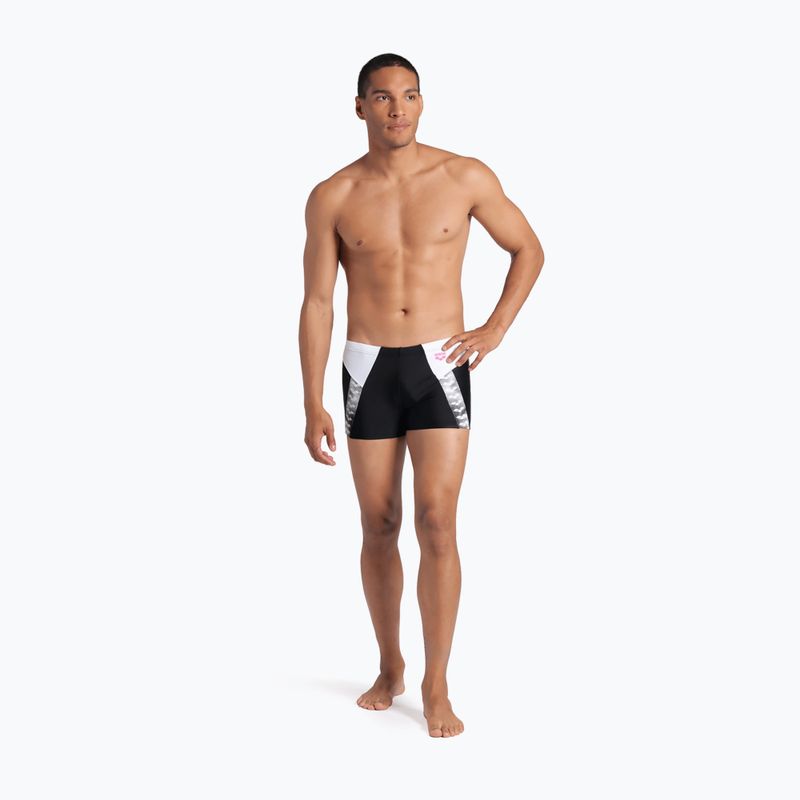 Pánske boxerky arena Stripe Swim Short black/white/multi 6