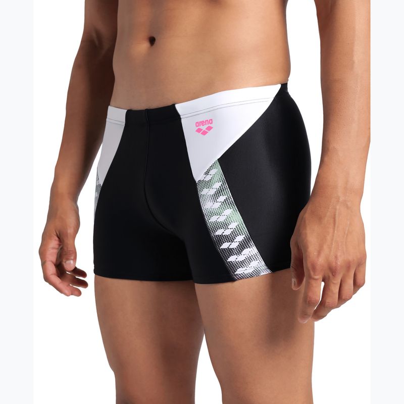 Pánske boxerky arena Stripe Swim Short black/white/multi 8