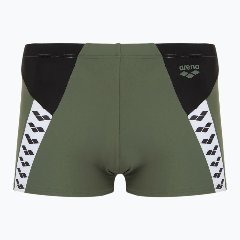Pánske boxerky arena Stripe Swim Boxers Short sage/black/multi