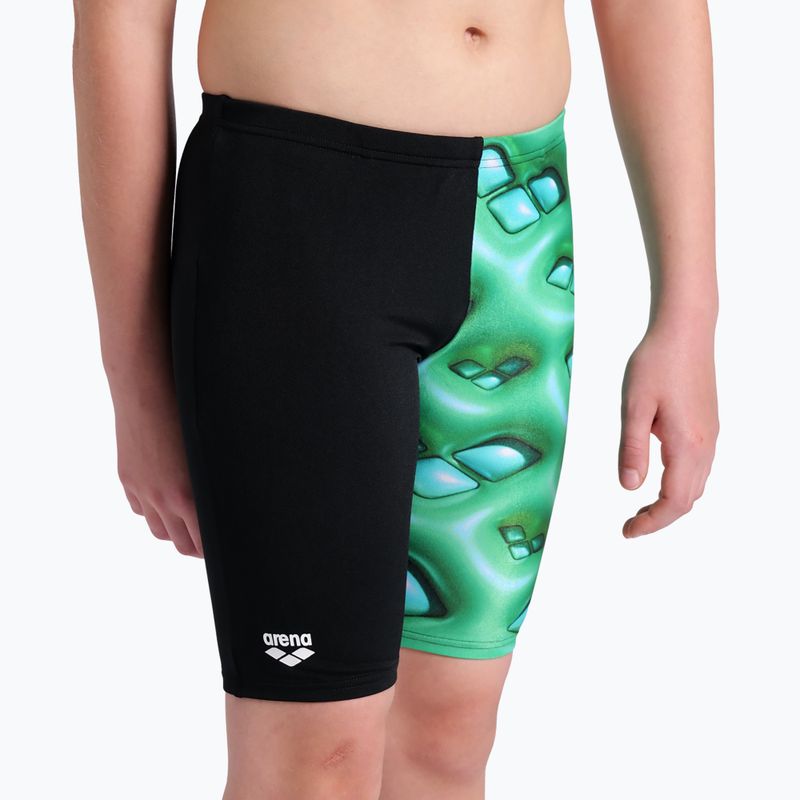 Jammery detské plavky arena Foam Swim Jammer black/soft green multi 8