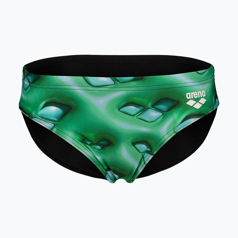 Detské penové plavecké nohavičky arena black/soft green multi