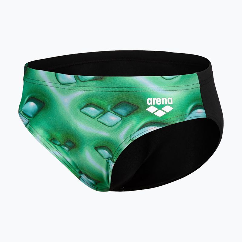 Detské penové plavecké nohavičky arena black/soft green multi 3