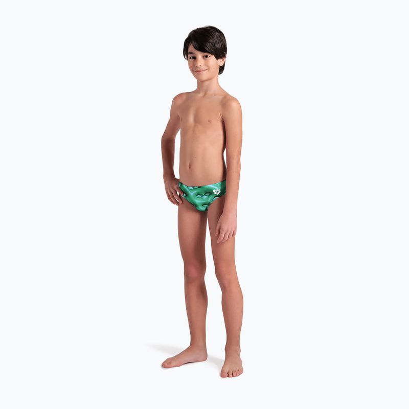 Detské penové plavecké nohavičky arena black/soft green multi 6