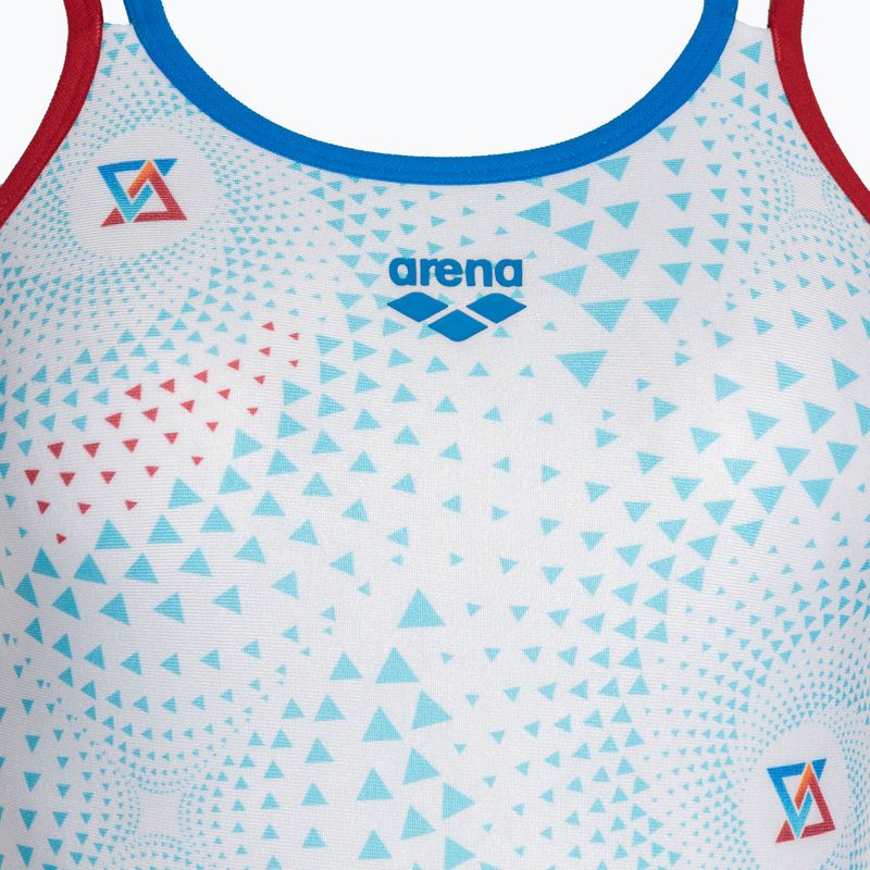 Dámske jednodielne plavky arena One Fireflow Double Cross červená/modrá river/biela multi 3