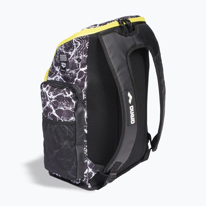 Plavecký batoh arena Spiky III 45 l Allover black/white 4