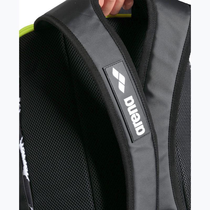 Plavecký batoh arena Spiky III 45 l Allover black/white 6