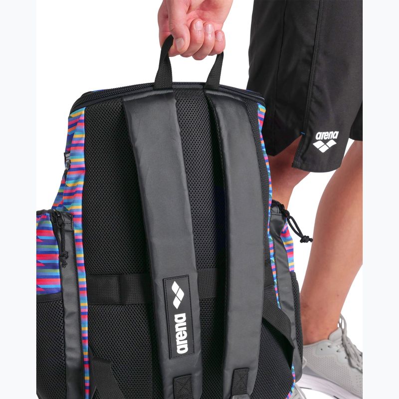 Plavecký batoh arena Spiky III 35 l Allover racing stripes 8