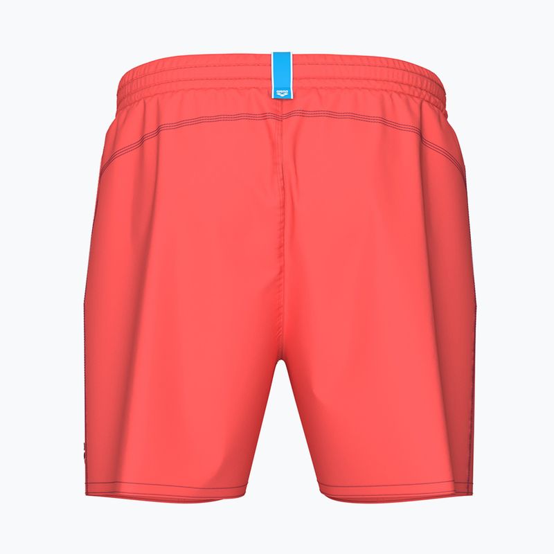 Pánske plavecké šortky arena Bywayx R calypso coral/dark purple 2