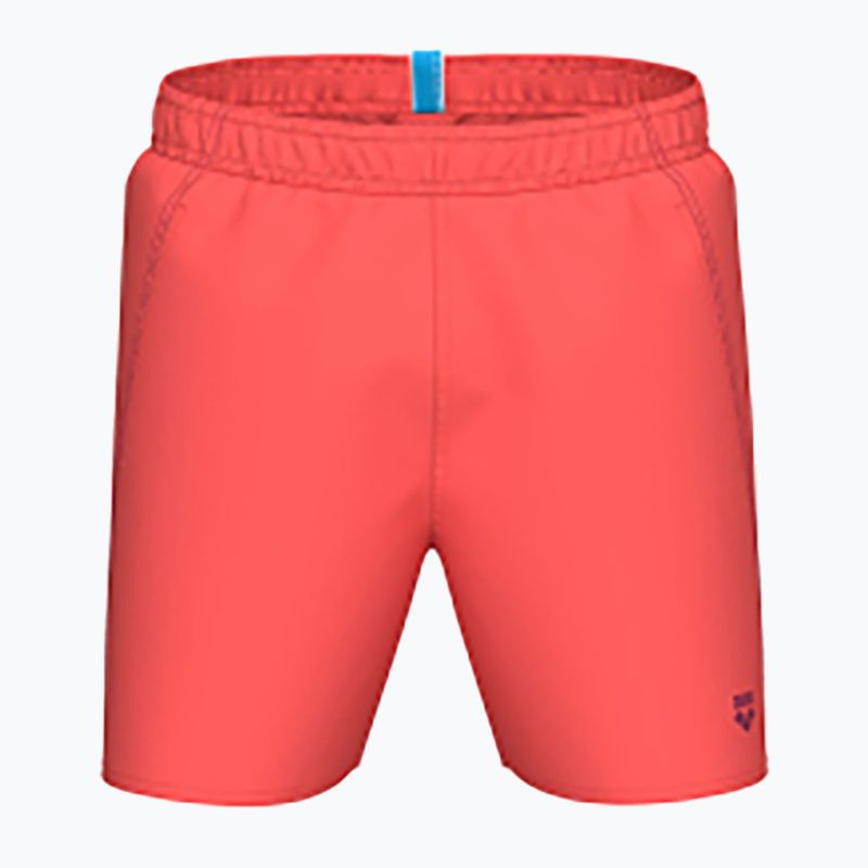 Pánske plavecké šortky arena Fundamentals Boxer R dark purple/calypso coral