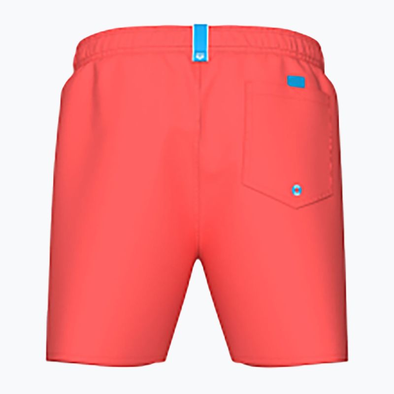 Pánske plavecké šortky arena Fundamentals Boxer R dark purple/calypso coral 2
