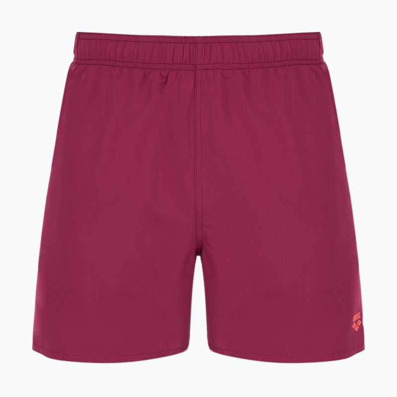 Pánske plavecké šortky arena Fundamentals Boxer R dark purple/calypso coral