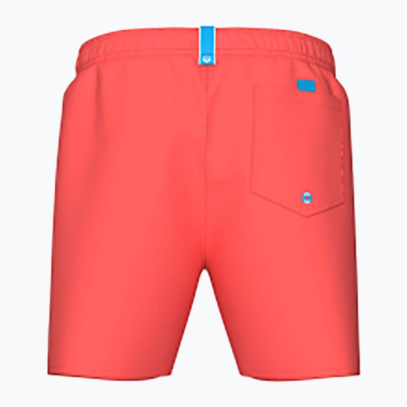 Pánske plavecké šortky arena Fundamentals Boxer R calypso coral/dark purple 2