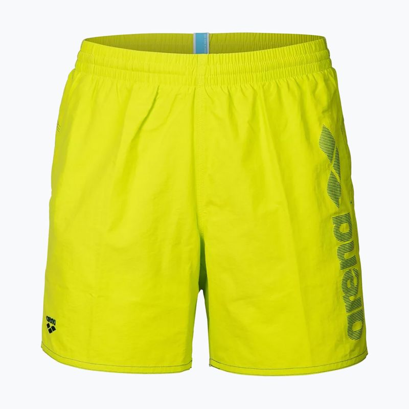 Pánske plavecké šortky arena Fundamentals Arena Logo Boxer R artic lime/mangrove