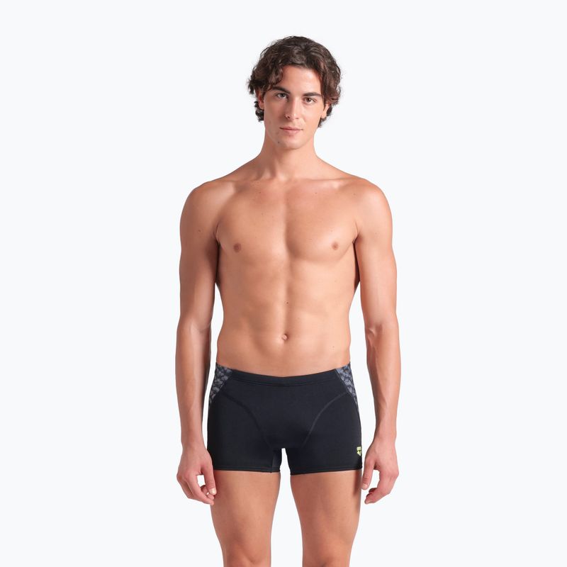 Pánske boxerky arena Monogram Swim Short black/dark sage multi 4