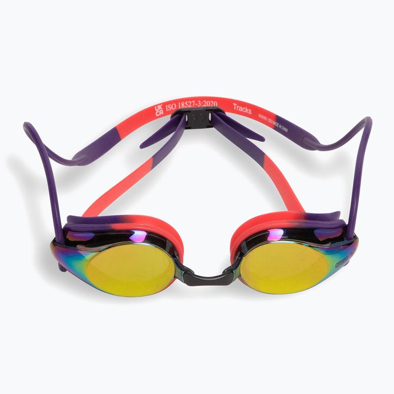 Plavecké okuliare Arena Tracks Mirror copper/plum/bright coral 2