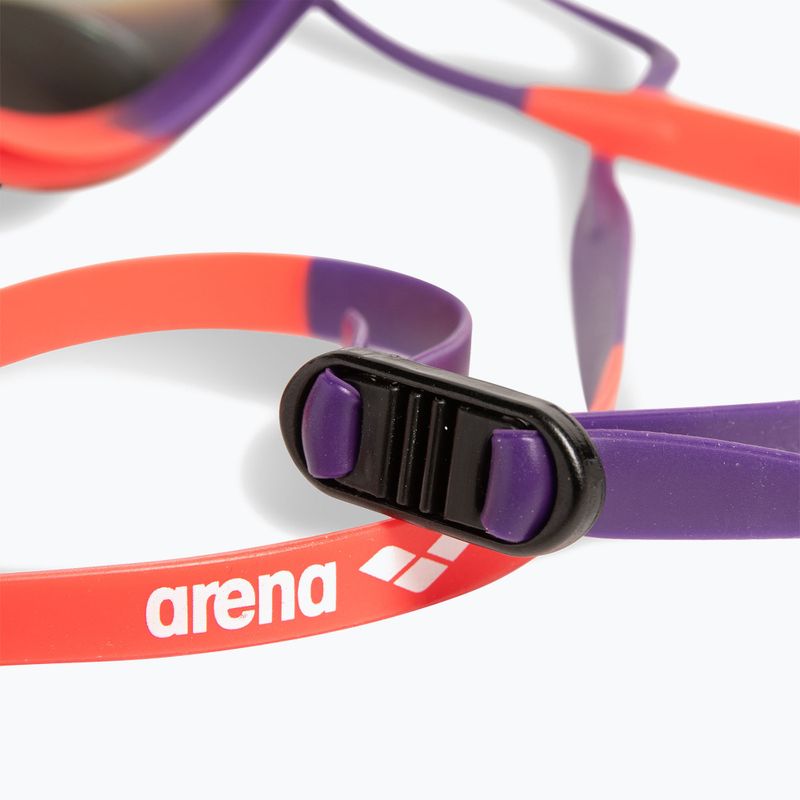 Plavecké okuliare Arena Tracks Mirror copper/plum/bright coral 6