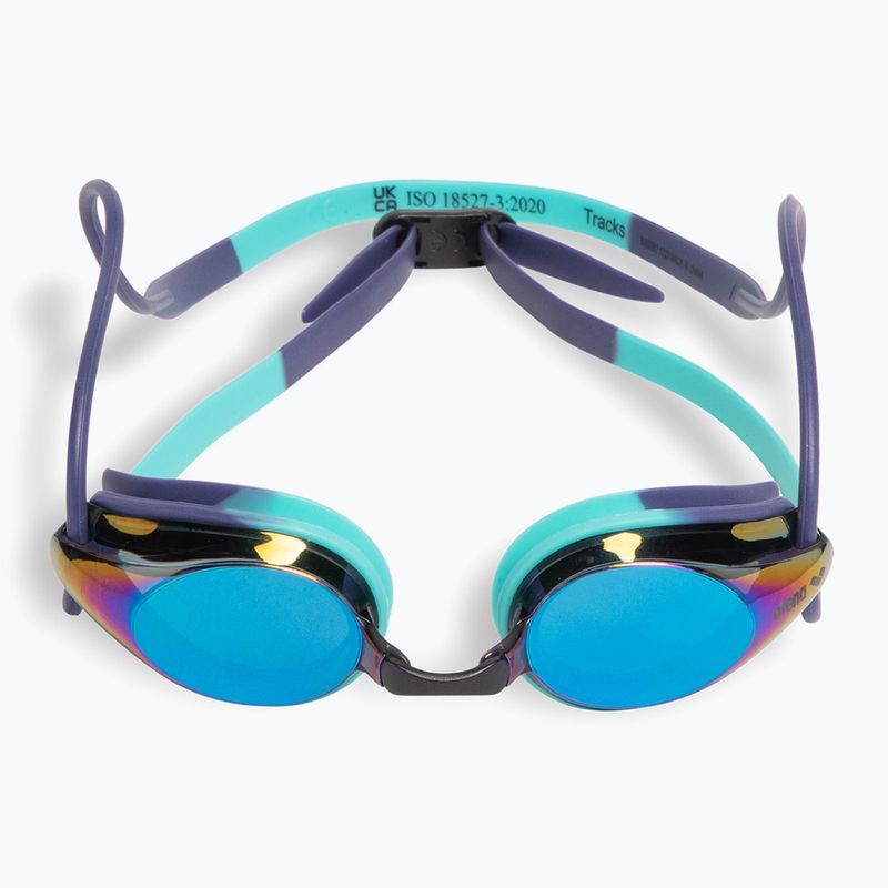 Plavecké okuliare arena Tracks Mirror turquoise/future dusk/water 2