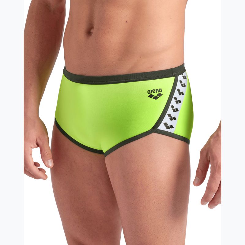 Pánske plavky Arena Swim Low Waist Short Solid artic lime/dark sage 7