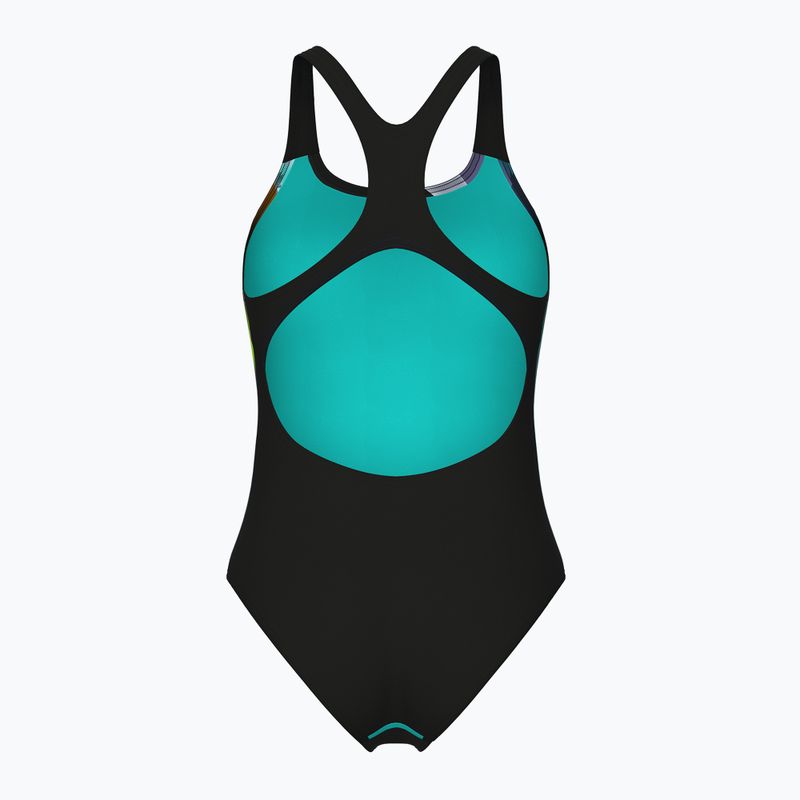 Dámske jednodielne plavky arena Water Fluids Swim Pro Back black multi/black 2