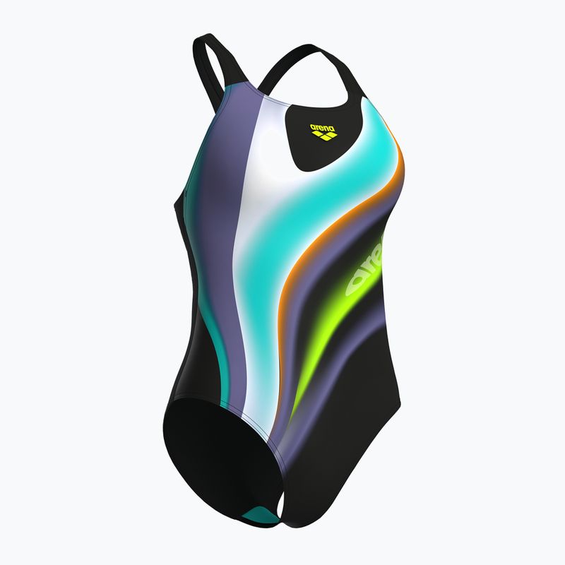 Dámske jednodielne plavky arena Water Fluids Swim Pro Back black multi/black 3