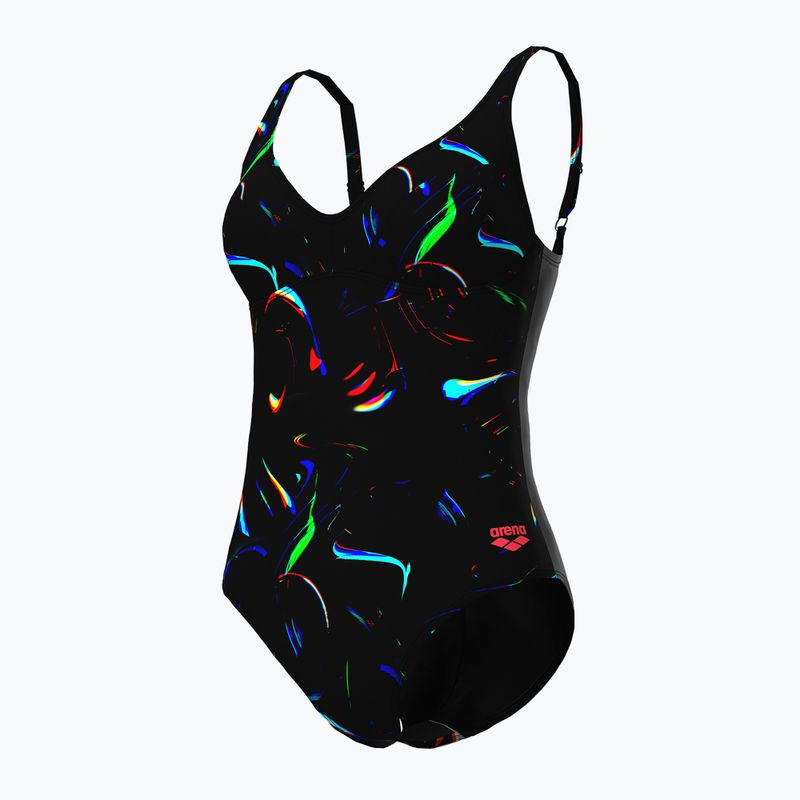 Dámske jednodielne plavky arena Abyss U Back multi black/black 4