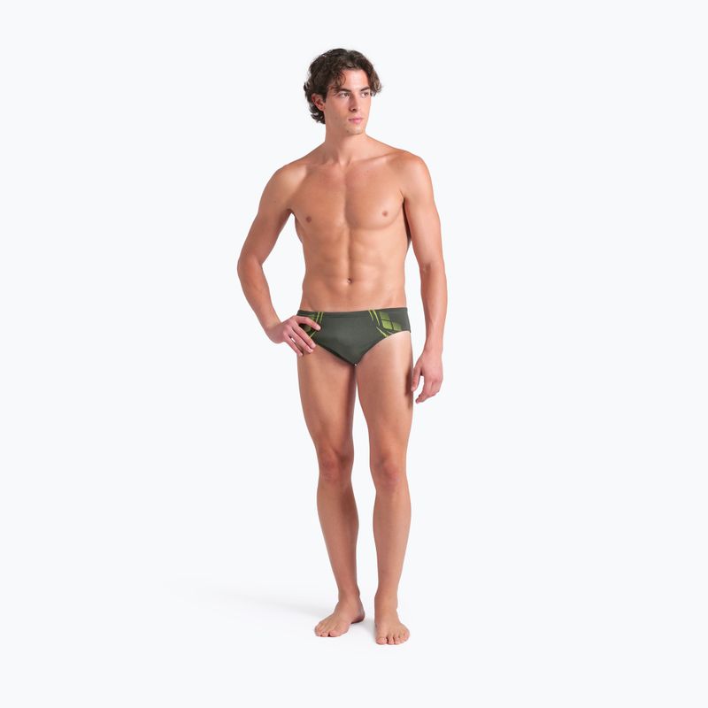 Pánske plavky Arena Poseidonia dark sage/artic lime 5