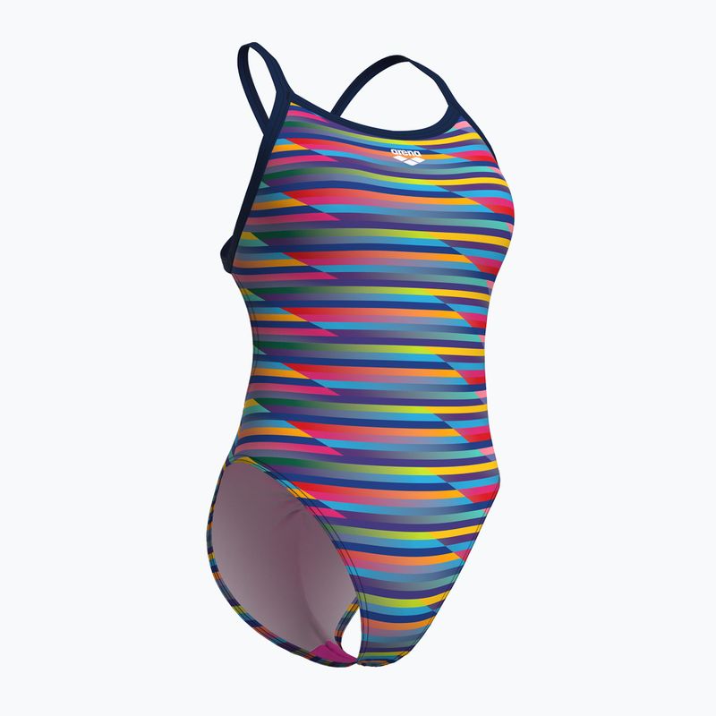 Dámske jednodielne plavky arena Racing Stripe Xcriss Cross navy multi/navy 3