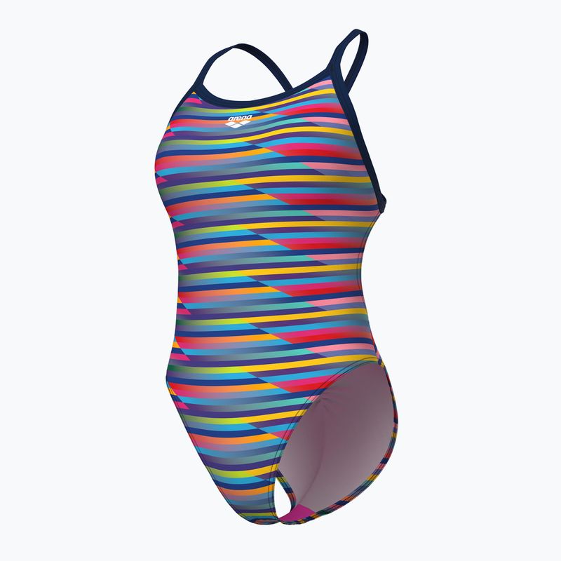 Dámske jednodielne plavky arena Racing Stripe Xcriss Cross navy multi/navy 4