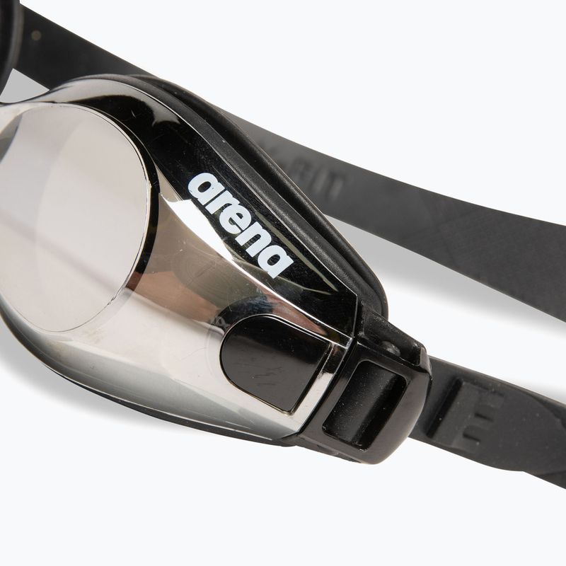 Plavecké okuliare Arena Zoom X-Fit Mirror silver/black/black 6