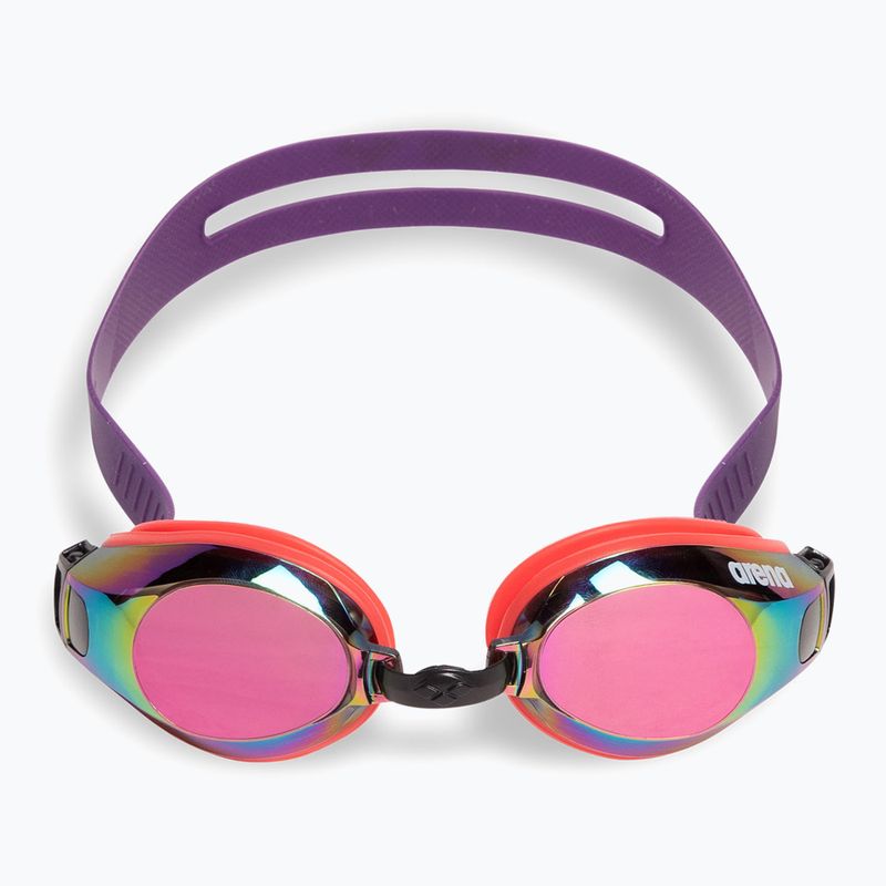 Plavecké okuliare Arena Zoom X-Fit Mirror copper/bright coral/plum 2