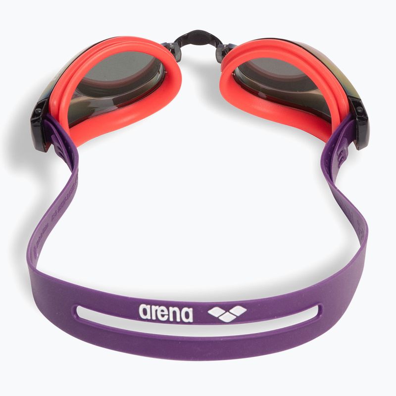 Plavecké okuliare Arena Zoom X-Fit Mirror copper/bright coral/plum 3