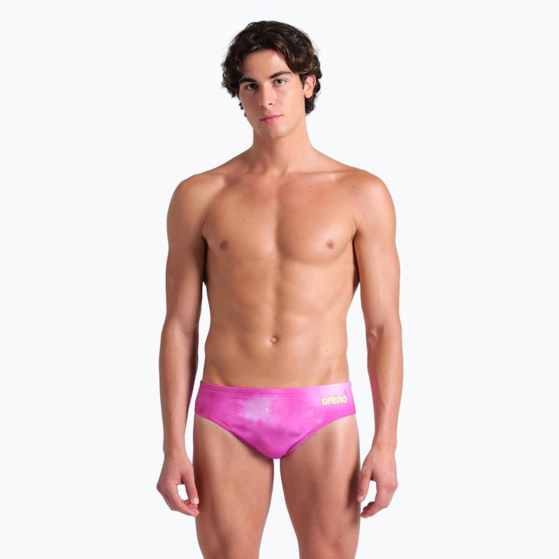 Pánske plavkové nohavičky Arena Tie-Dye Allover shocking pink multi