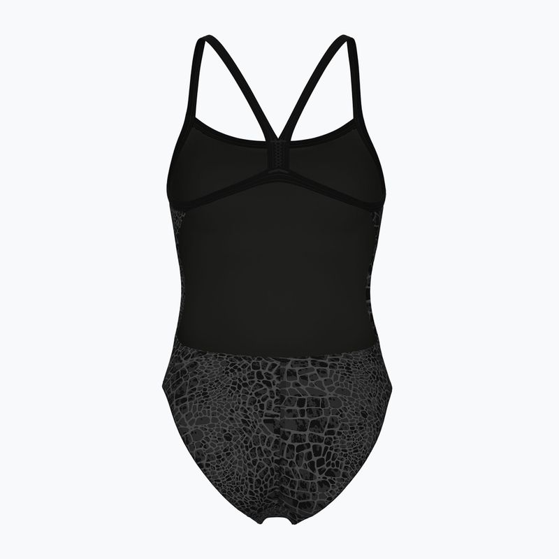 Dámske jednodielne plavky arena Snake Skin Challenge black/team black 2