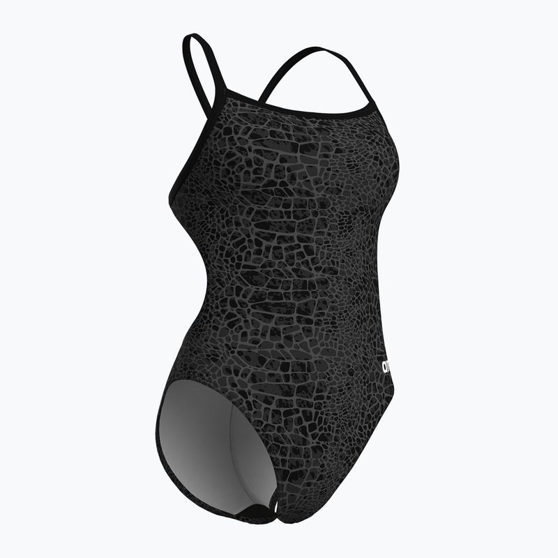 Dámske jednodielne plavky arena Snake Skin Challenge black/team black 3