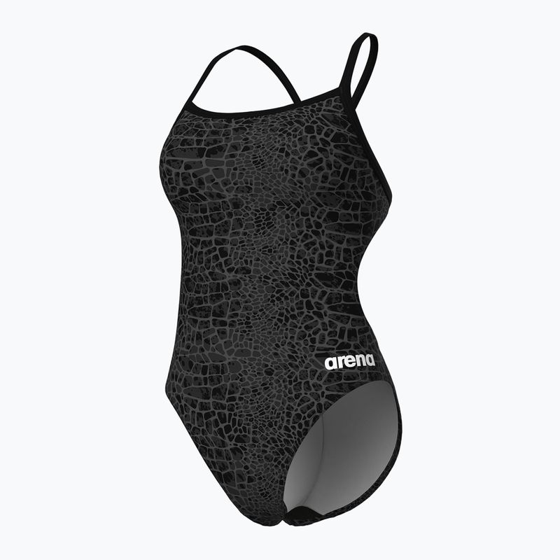 Dámske jednodielne plavky arena Snake Skin Challenge black/team black 4